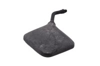 Right-hand rearview mirror, square, threaded mounting...