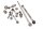 Frame screw connection axle screw set nut Honda CBR 1000 F SC24 89-93