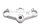 pont de fourche supérieur, fixation de la colonne de direction, collier de serrage Honda VFR 800 V4 Vtec RC46A 02-05