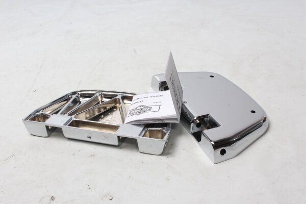 Passenger footboard set, chrome-plated Harley-Davidson Dyna Fat Bob 1750 FXFB 17-17