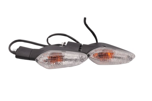 Coppia di indicatori di direzione in vetro bianco, sinistro e destro, luce di segnalazione Ducati Monster 1200 21-21