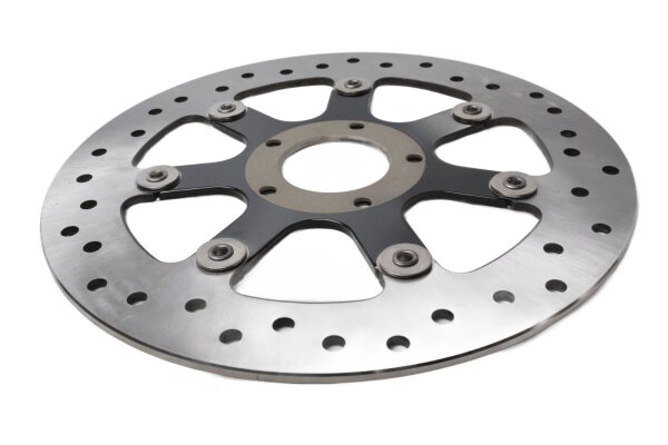 Disco de freno perforado, flotante, con cojinete universal. Harley-Davidson universell