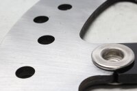 Disco de freno perforado, flotante, con cojinete universal. Harley-Davidson universell