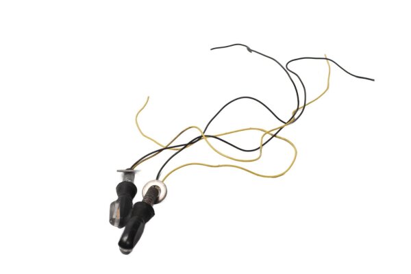Rear LED indicators, pair, tinted, short, universal replacement Yamaha YZF R1 RN01 98-99