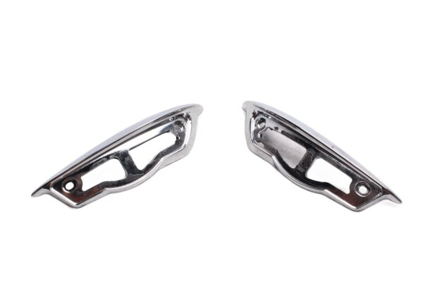 Par de soportes para emblemas de depósito, cromados, izquierdo y derecho. Triumph Bonneville 1200 T120 22-22