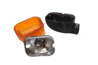 Front left turn signal, orange housing, lens complete KTM...