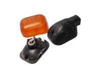 Front left turn signal, orange housing, lens complete KTM...