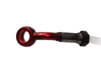 Steel braided brake line rear right red connection Yamaha YZF R1 RN01 98-99