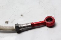 Steel braided brake line rear right red connection Yamaha YZF R1 RN01 98-99