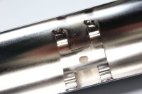 Par de protectores térmicos de escape cromados con cubierta curva. Harley-Davidson universell