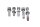 Engine mount screws, hexagon set, frame BMW R 1100 RS 0522 / K589 92-95