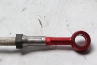 Steel braided brake line front left red fittings Yamaha YZF R1 RN01 98-99