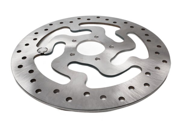 Disco de freno flotante perforado, espesor mínimo 4,5 mm. Harley-Davidson universell