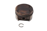 Piston with piston rings and retaining clip for cylinder...