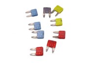 Automotive flat fuse set, red and blue fuses Aprilia SMV...
