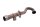 Avgasgrenrör, avgasrör, fäste, avgasklämma Kawasaki KLR 650 KL650C 95-04