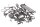Schroevenset, motoronderdelen, assen, borgplaten Kawasaki KLR 650 KL650C 95-04
