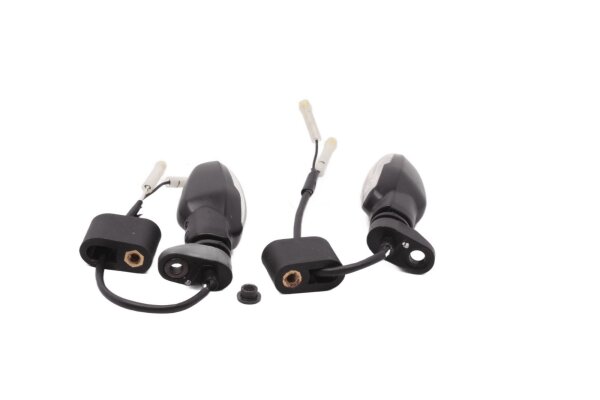 Set di indicatori LED, neri con vetro trasparente, sinistro e destro, universali Triumph universell