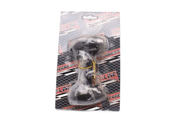 Indicateur LED Progress-Line Zero teinté noir à gauche Motorrad Zubehör universell