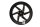 Rear wheel rim, cast wheel, 17 inch, six spokes Hyosung GT 650 R GT650R 05-08
