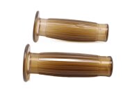 Geribbelde, transparante vintage stuurstangen, links en...