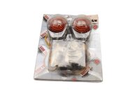 Bar end indicators, bullseye style, black/orange, front...