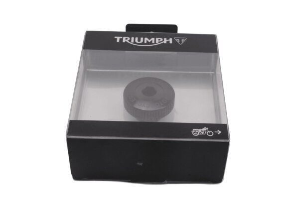 Tapón de llenado de aceite CNC fusible negro Triumph Bonneville 1200 T120 16-16