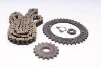 Chain kit, drive set, sprocket, chain drive, chain Yamaha XJR 1300 RP02 99-01