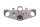 Upper fork bridge, steering head mount, clamping block, bracket Yamaha XJR 1300 RP02 99-01