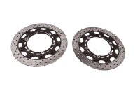 Front brake discs, pair, drilled, 4.6mm bolt circle...