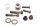 Veerpoot, asbouten, afstandhouders, schroeven, moeren Yamaha XJR 1300 RP02 99-01