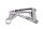 Footrest bracket, front mounting plate, rider mount Triumph Sprint RS T695AC 02-04