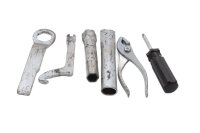 On-board tool kit, bag, screwdriver, pliers, wrench...