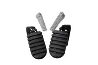 Footrest set, rubber, aluminum, front, rear, left, right...