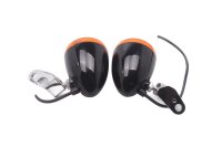 Blinkerpaar schwarz orange Gehäuse chrom Konvolut Harley-Davidson universell