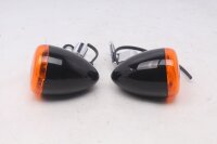 Blinkerpaar schwarz orange Gehäuse chrom Konvolut Harley-Davidson universell