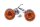 Blinkerpaar orange Gehäuse schwarz chrom Halter Harley-Davidson universell