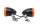 Blinkerpaar orange Gehäuse schwarz chrom Halter Harley-Davidson universell