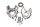 Complete aandrijfset voor oliepomp, waaier en schroef. BMW R 1100 GS 259 0409 93-99