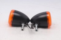 Blinkerpaar schwarz orange universal rund klassisch Harley-Davidson universell