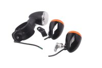Indicator set, housing black, orange lens, mounting...