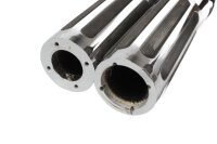 Lenkergriffe Chrom Gummi Riffel universal links Harley-Davidson universell