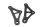 paire de supports de fixation de plaque dimmatriculation Kawasaki Z 900 B 17-17
