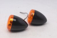 Svart och orange LED-blinkerspar, vänster och höger Harley-Davidson universell