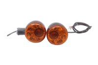 LED-blinkersset vänster höger rund svart orange...