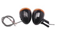 LED-blinkersset vänster höger rund svart orange...