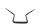 Zwart stuur, 25 mm x 32 mm, 880 mm breed, universeel, naar achteren gebogen Lenker universell