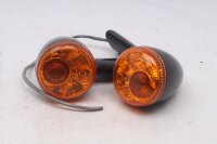 Indicator set black orange housing pair left right Harley-Davidson universell