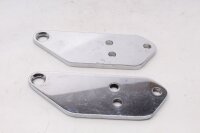 Footrest bracket carrier plate chrome set both sides Harley-Davidson universell