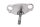 pontet inférieur de fourche, tube de direction Harley-Davidson Rocker C 1573 FXCWC Softail 08-08